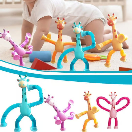 🔥 Children's Day Sale - Telescopic suction cup giraffe toy (Pack of 2)