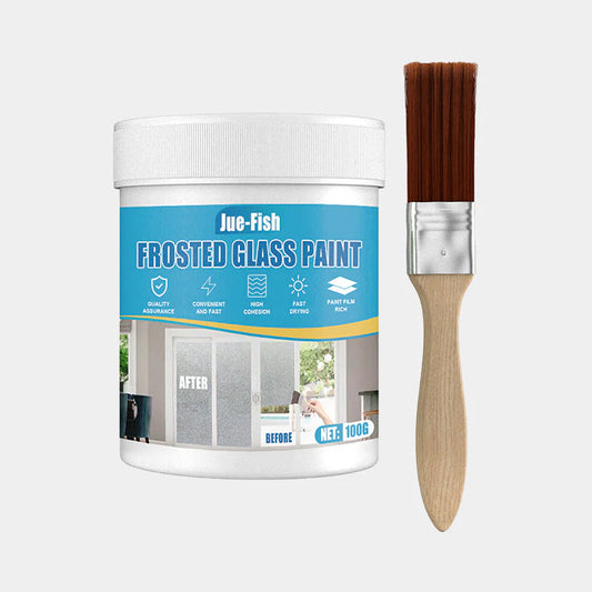 Waterproof Matte Glass Paint for Doors and Windows (Pack of 2) with Brush