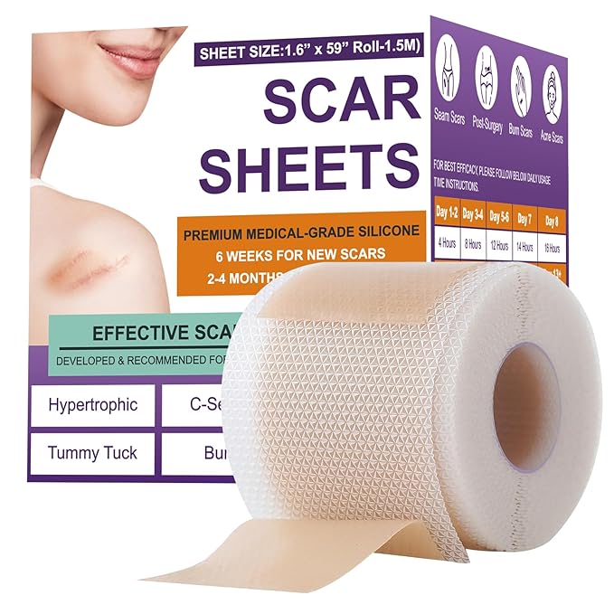 Silicone Scar Sheets, Silicon gel sheets for Scars Transparent Medical Silicone Gel Tape