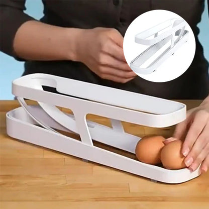 🥚Automatic Scrolling Egg Rack Holder Storage Box✨