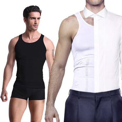 Compression Undershirt with Sculpted Abs (White)