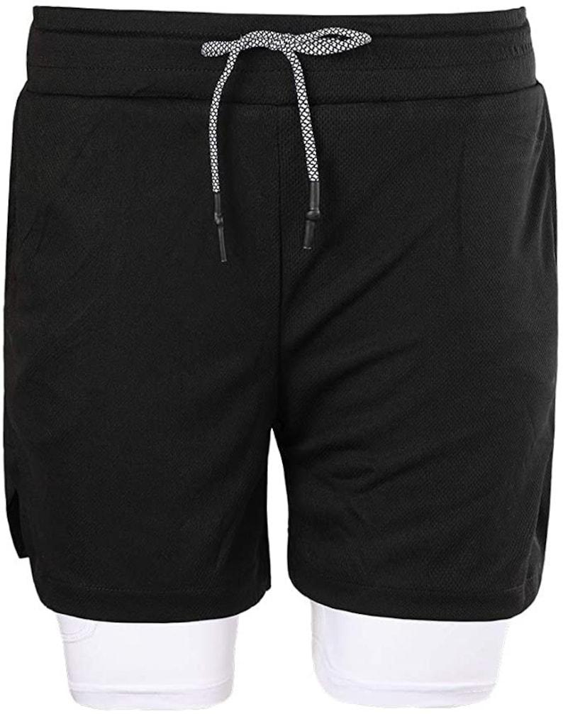 Gym Running Shorts pants with tights and inner pocket - In Stock