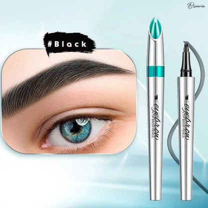 Browie™ - Waterproof 3D Eyebrow Pencil with 4 Fork Tips (Natural Black)