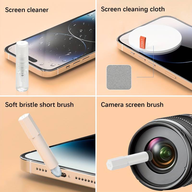 SparkClean Pro Kit - The Ultimate 20-in-1 Cleaning Solution for AirPods, Electronics, Cameras and More