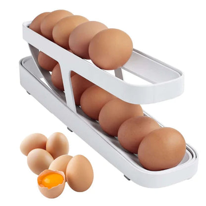 🥚Automatic Scrolling Egg Rack Holder Storage Box✨