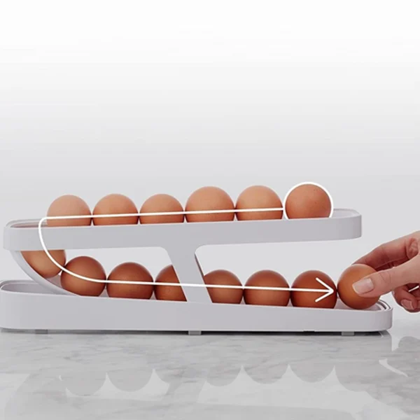 🥚Automatic Scrolling Egg Rack Holder Storage Box✨