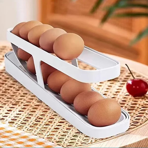 🥚Automatic Scrolling Egg Rack Holder Storage Box✨