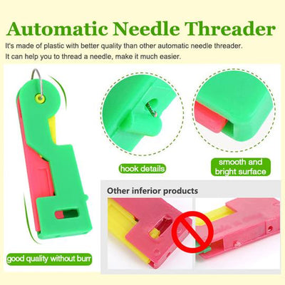 Automatic Plastic Thread Guide Needle Device (Pack of 3)