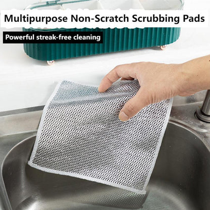 SparkleWipe™ Multipurpose Wire Dishwashing Rags for Wet and Dry (Pack of 5)