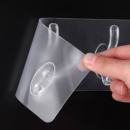 Multifunctional Transparent 6 Hooks (Pack of 2)