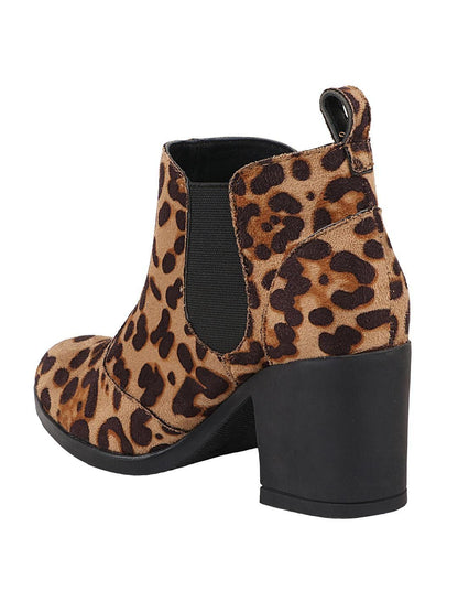 Animal Print Ankle Boots