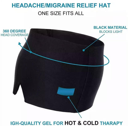 Headache Relief Cap for Tension, Sinus & Stress | Cold Therapy | Hot Therapy | Form Fitting Gel