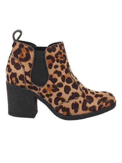 Animal Print Ankle Boots