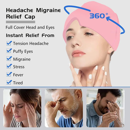 Headache Relief Cap for Tension, Sinus & Stress | Cold Therapy | Hot Therapy | Form Fitting Gel