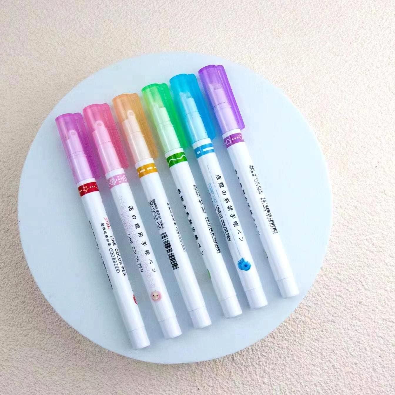 🔥🔥💖BEST GIFTS FOR KIDS - Dual Tip Pens with 6 Different Curve Shapes Fine Tips